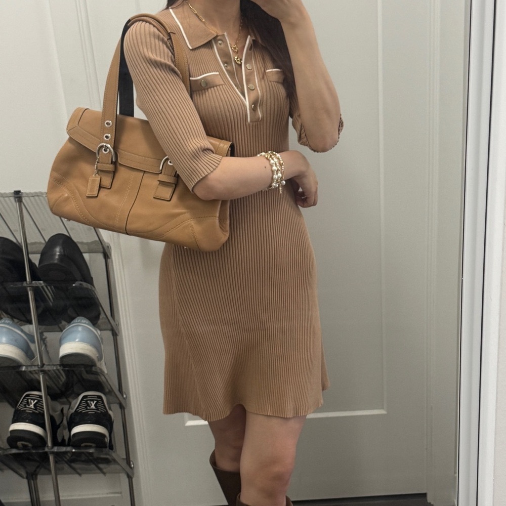 2008 Tan Coach Soho Leather Shoulder Bag